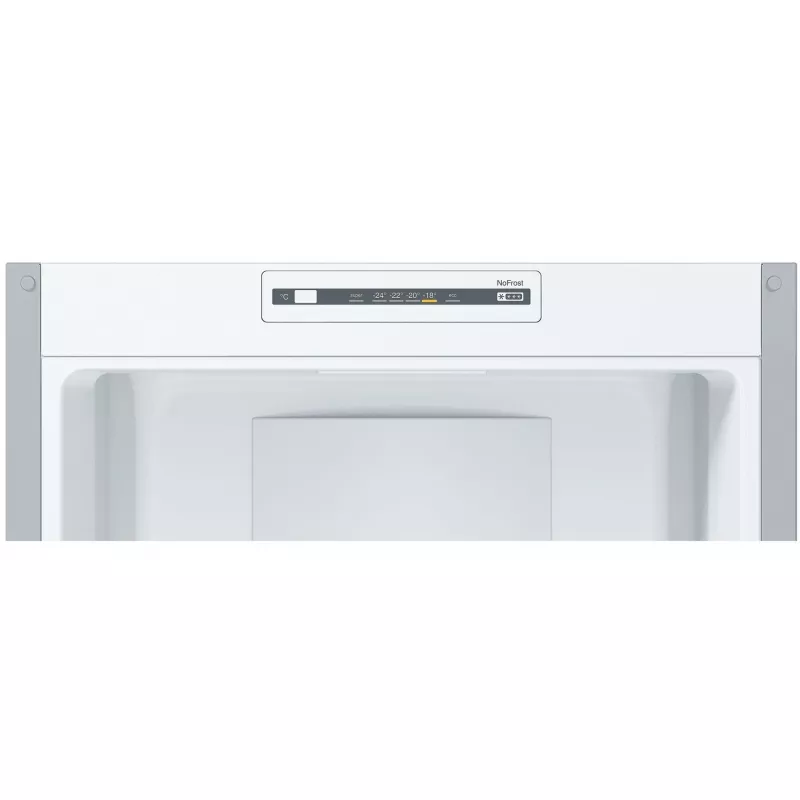 Bosch KGN36NLEA Serie 2 šaldytuvas su šaldikliu, nerūdijančio plieno išvaizda, 308 L bendras naudingas tūris, energijos klasė E