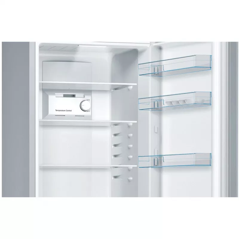 Bosch KGN36NLEA Serie 2 šaldytuvas su šaldikliu, nerūdijančio plieno išvaizda, 308 L bendras naudingas tūris, energijos klasė E