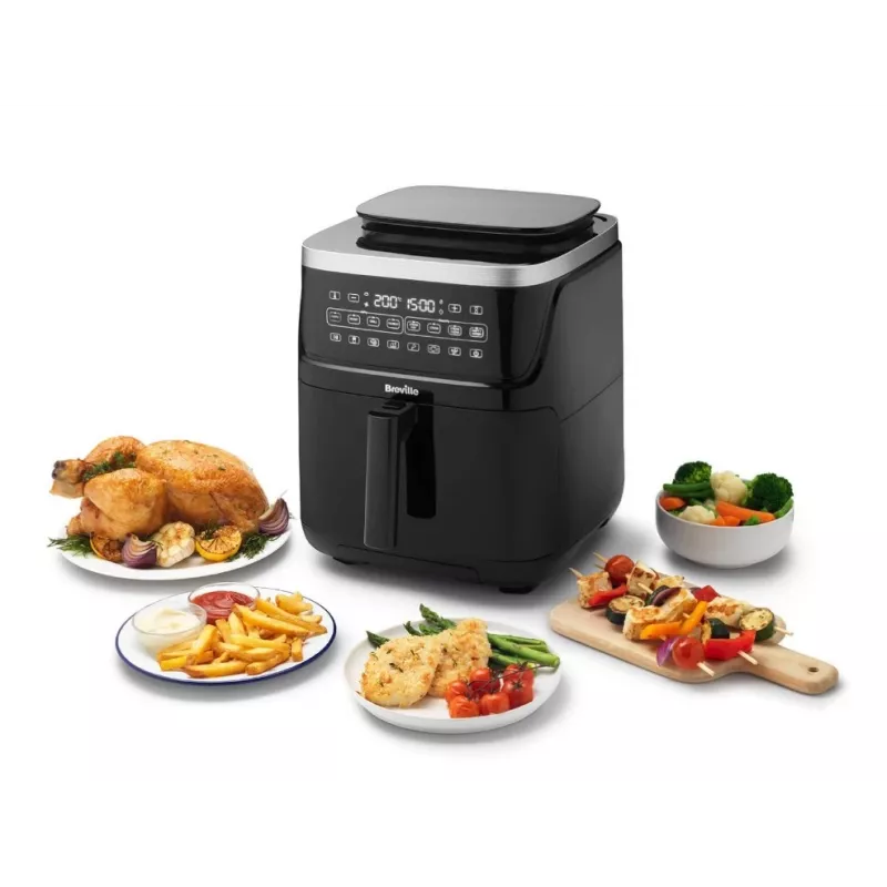 Breville VDF133X Aliejaus nenaudojantis garų gruzdintuvas, 7L, 1700W, juoda/sidabrinė