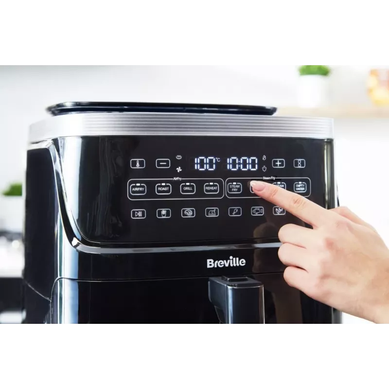Breville VDF133X Aliejaus nenaudojantis garų gruzdintuvas, 7L, 1700W, juoda/sidabrinė