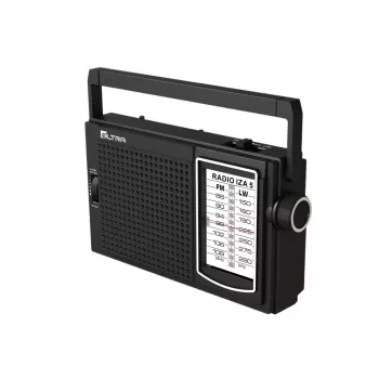 ELTRA Radio IZA-5 Black nešiojamas FM radijas su AM LW juostomis, AUX įėjimu, baterijos / tinklo maitinimas