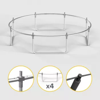 REBEL Active Trampoline PRO 8ft/244cm su apsauginiu tinklu ir kopėtėlėmis