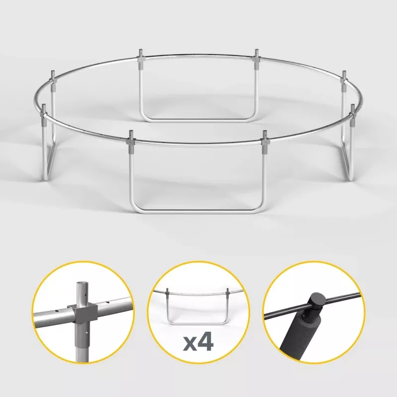 REBEL Active Trampoline PRO 8ft/244cm su apsauginiu tinklu ir kopėtėlėmis