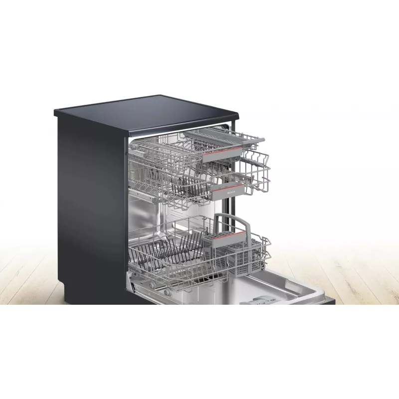 Bosch SMS4ENC06E Laisvai pastatoma indaplovė, 13 komplektų, 44 dB, sidabrinė Inox