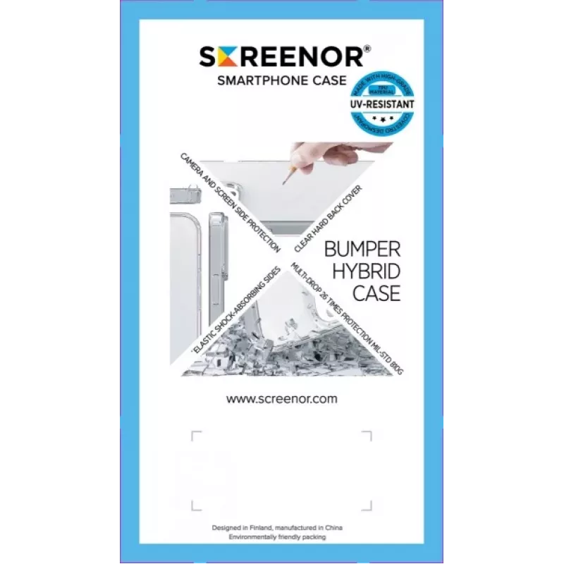 SCREENOR Bumper Case for Samsung Galaxy XCover 7 Pro, Transparent TPU Shockproof Cover