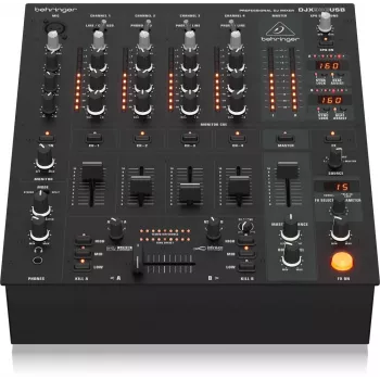 Behringer DJX900USB Professional 5-Channel DJ Mixer su INFINIUM Contact-Free VCA Crossfader, Advanced Digital Effects ir USB / Audio Interface