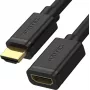 UNITEK HDMI ilginimo laidas 3 m HDMI 2.0 Kištukas į Lizdą 4K 60Hz Juodas
