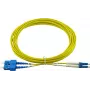BlueOptics Duplex Fibre Optic Patch Cable LC-UPC/SC-UPC Singlemode 15 Metres