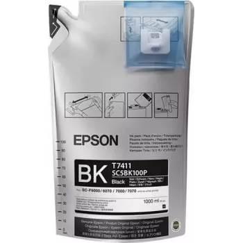 EPSON UltraChrome DS Black T741100 Rašalo Paketas (1L x 6) – Originalus Dye-Sublimation Rašalas