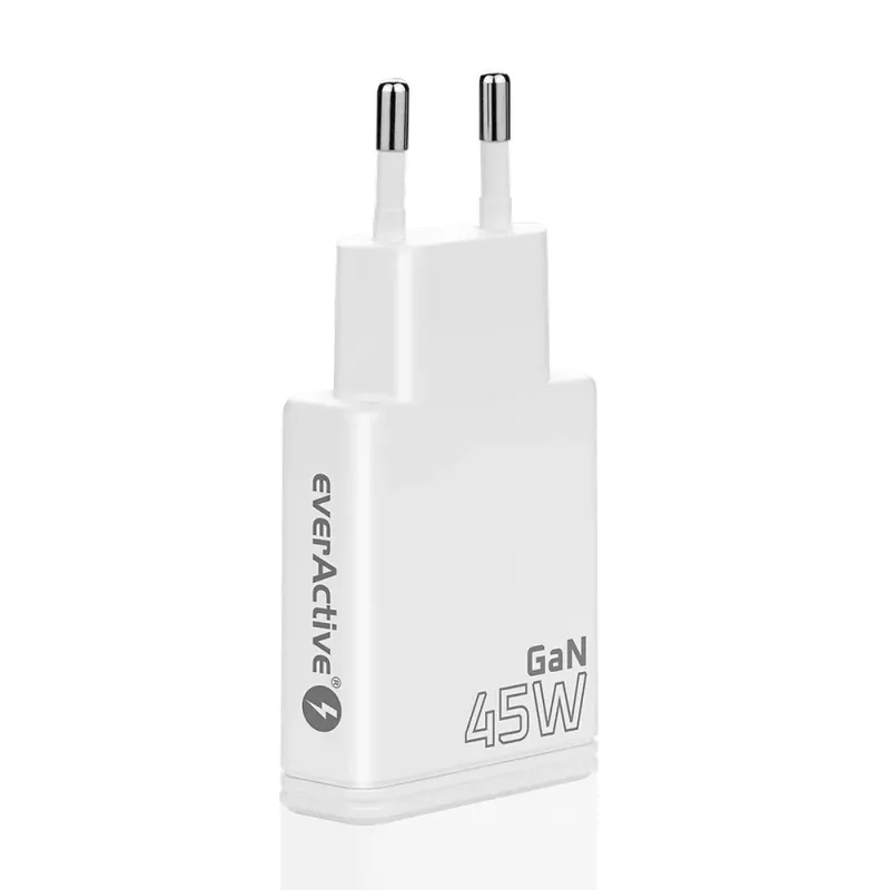 EVERACTIVE GaN 45W USB-C Charger QC3.0 SC-465Q White