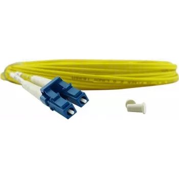 BlueOptics Compatible Corning 047202G5120000015M Duplex LC-UPC to SC-UPC Singlemode Fiber Optic Patch Cable, 15m, Beige, G.657.A1, <0,2dB Insertion Loss, Branded Fiber, Ceramic Ferrule, with Test Report