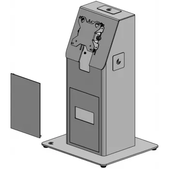 “Ergonomic Solutions Mini Kiosk su Pagrindo Plokšte Stalo Tvirtinimui - Juoda”