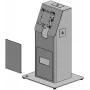 “Ergonomic Solutions Mini Kiosk su Pagrindo Plokšte Stalo Tvirtinimui - Juoda”