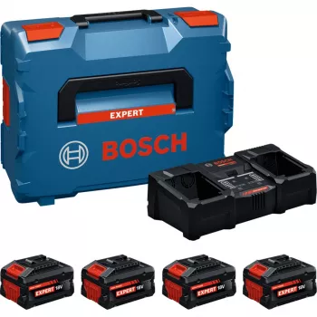 Bosch Professional 18V Starter Set 2x ProCORE18V 5.5Ah 2x ProCORE18V 8.0Ah + GAL 18V2-160 Dual Charger in L-BOXX 102 (1600A0373Y)