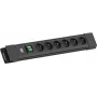 Bachmann CONNECTUS 6xUTE ilgintuvas su jungikliu 2,0 m CEE 7/7 juodas (BM005935)