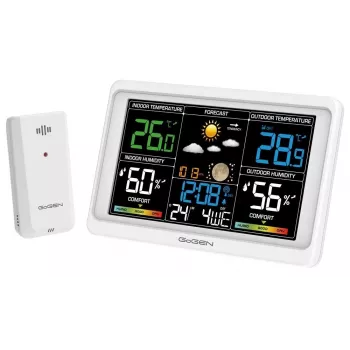 GoGEN GOG-ME3350W belaidė orų stotelė su spalvotu LCD ekranu ir lauko jutikliu
