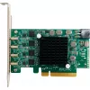 HighPoint RocketU 1244C USB 3.2 Gen 2x2 PCIe 3.0 x4 Host Adapter Card su 4 USB-C prievadais