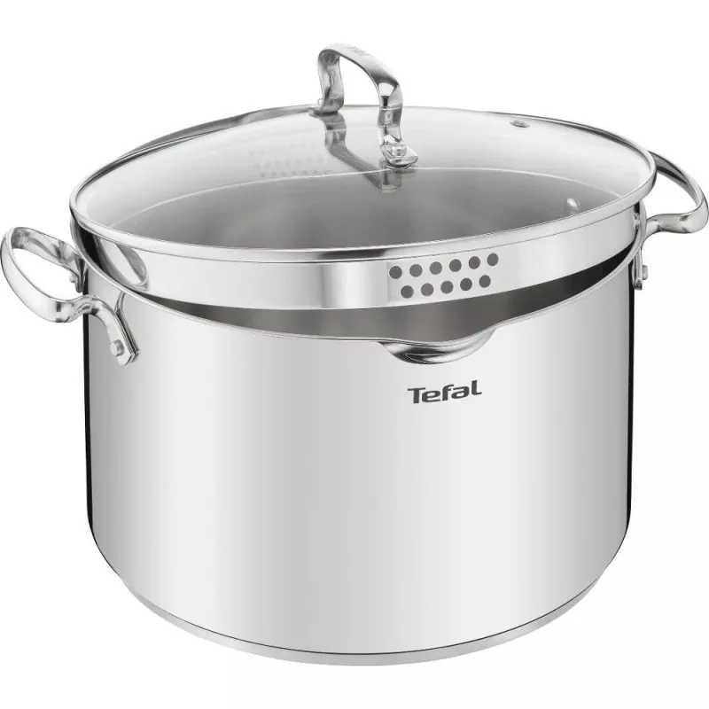 Tefal Duetto+ G7196456 28 cm Stiklinis Dangtis Nerūdijančio Plieno Puodui