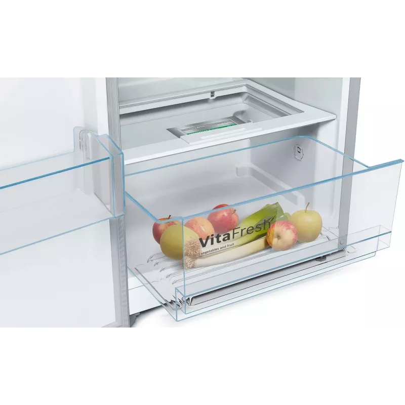 Bosch KSV33VLEP Laisvai pastatomas šaldytuvas su VitaFresh, 324L, sidabrinis