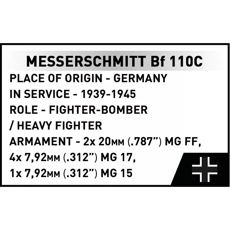 COBI KLOCKI Blocks Messerschmitt BF 110C 578 Pieces
