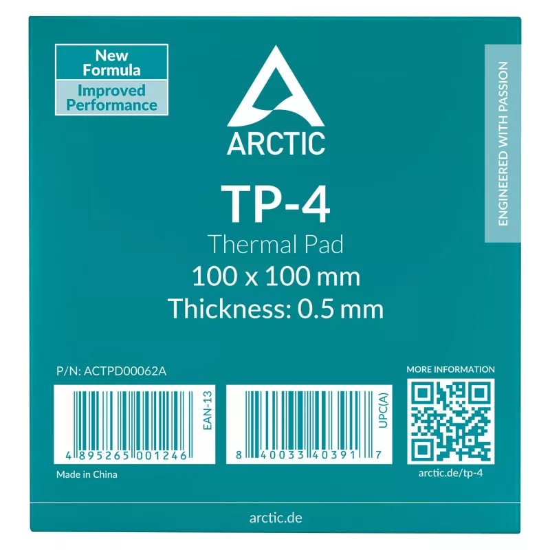 ARCTIC terminis tarpiklis Thermal Pad 4 (ATP-4) 100x100mm 0.5mm pilkas
