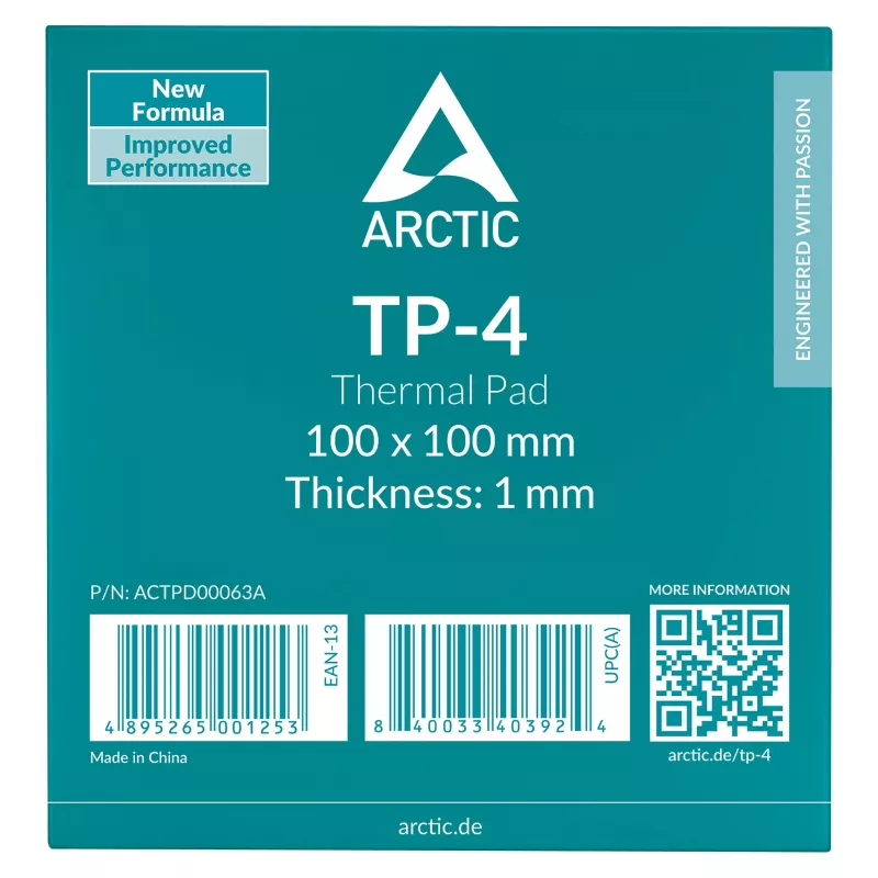 ARCTIC Thermal Pad TP-4 100x100mm 1mm Pilka
