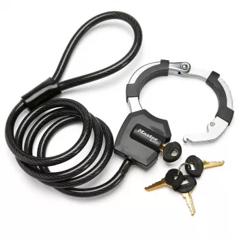 Master Lock Street Cuff Keyed Cable Lock - Black - 1000 mm - 8 mm