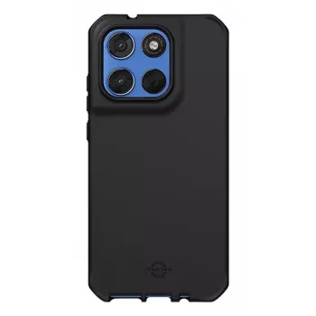 Mobilis Spectrum R Dėklas, skirta Motorola Moto G67, vientisa juoda matinė, minkštas