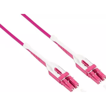 GoodConnections LW-U815LC4 Šviesolaidinis jungiamasis kabelis, OM4 Duplex LC/LC Uniboot, LSZH, 15 m, Aqua