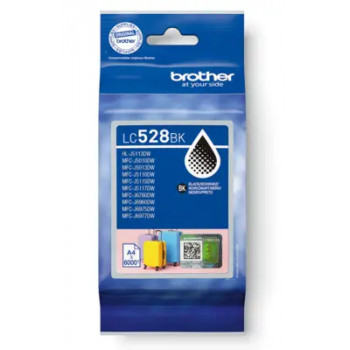 Brother LC528BKP High Yield Black Ink Cartridge (Original, 2400 Pages)