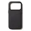 Mujjo Wallet Leather Case for iPhone 17 Pro su MagSafe (Juoda)