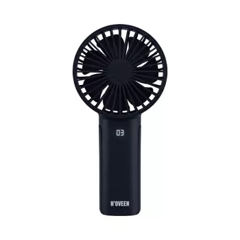 N'OVEEN F120 nešiojamas stalinis ventiliatorius su įkraunama baterija, USB, 1200 mAh, 3 greičiai, baltas