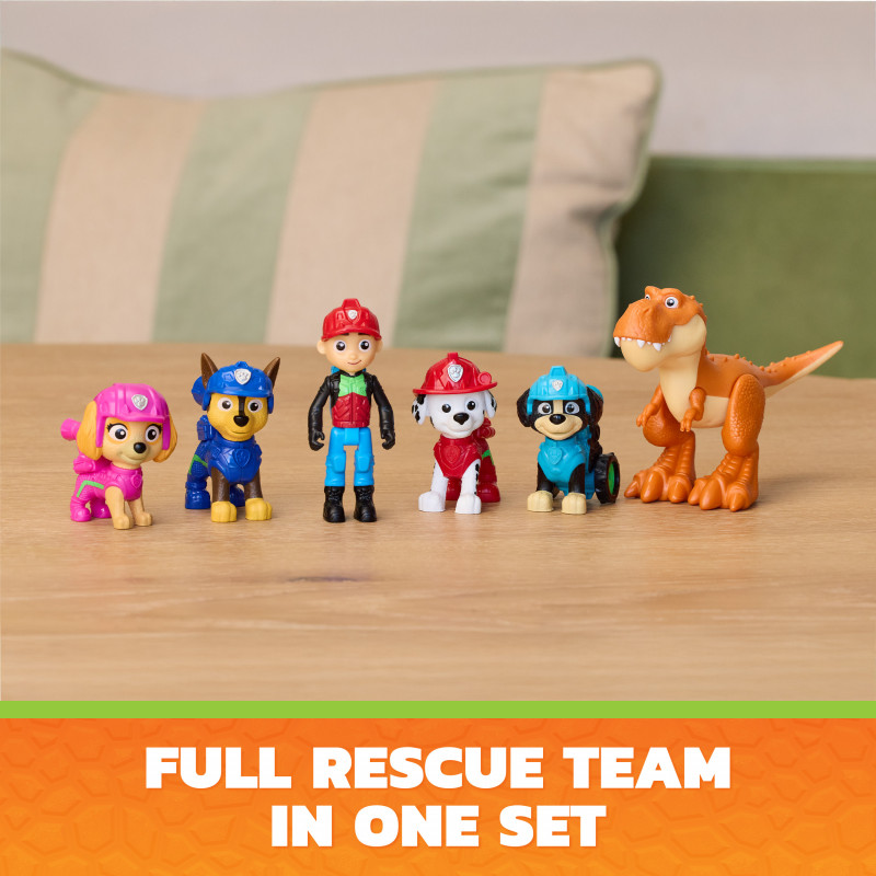SPINMASTER Paw Patrol: Dino filmas – Dino nuotykių figūrėlių dovanų komplektas, 6 vienetai