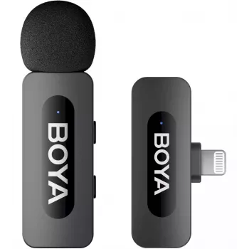 BOYA BY-V1 V2.0 Ultra Compact 2,4GHz Wireless Microphone for Lightning Devices - 1TX+1RX