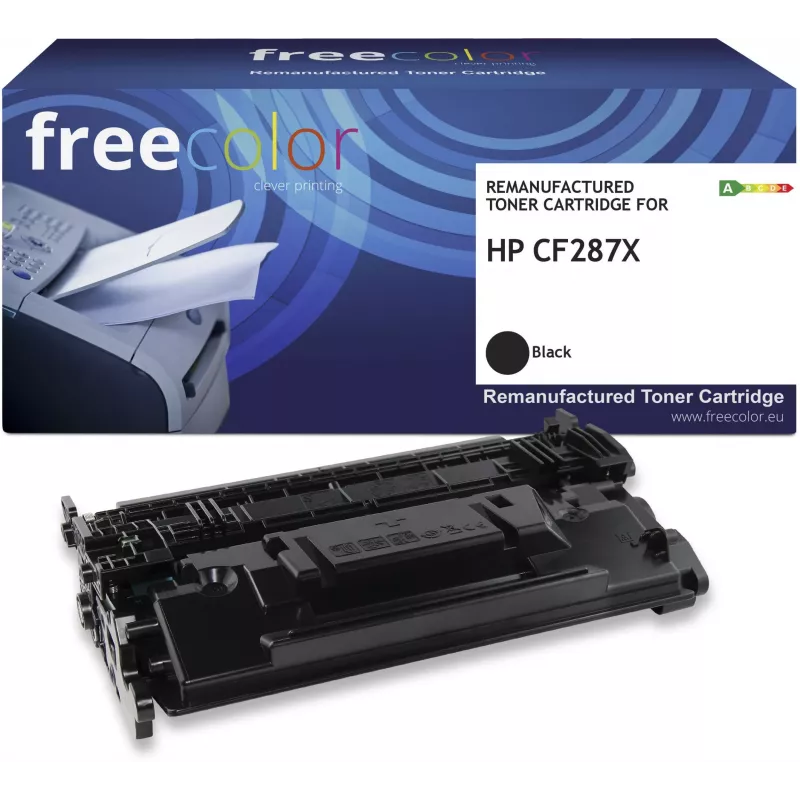 Freecolor Toner HP 87X CF287X Black Remanufactured - High Yield - 18,000 puslapių