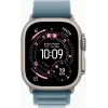 “Apple Watch Ultra 3 GPS + Cellular 49mm Natural Titanium Case with Blue/Bright Blue Trail Loop - M/L”