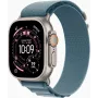 “Apple Watch Ultra 3 GPS + Cellular 49mm Natural Titanium Case with Blue/Bright Blue Trail Loop - M/L”