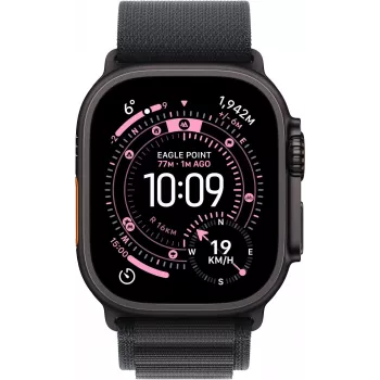 “Apple Watch Ultra 3 GPS + Cellular 49mm Black Titanium Case with Black Alpine Loop - Medium MF0V4QR/A”