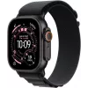 “Apple Watch Ultra 3 GPS + Cellular 49mm Black Titanium Case with Black Alpine Loop - Medium MF0V4QR/A”