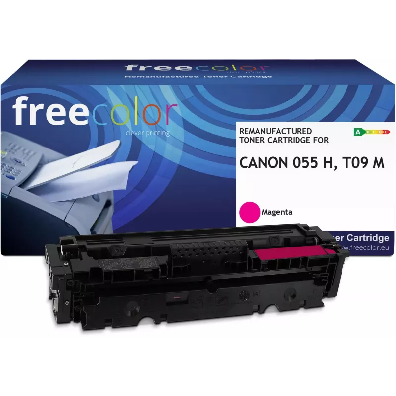 Freecolor Remanufactured Toner Cartridge Compatible with Canon 055H Magenta 3018C002