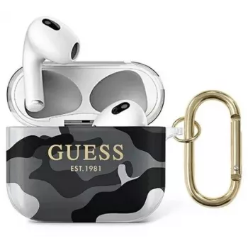 Guess GUA3UCAMG AirPods 3 Dangtelis Juodas Kamufliažas Camo Collection