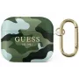 Guess GUA3UCAMA Camo Collection apsauginis dėklas, skirtas Apple AirPods 3 kartai – žalia / chaki
