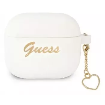 Guess GUA3LSCHSH AirPods 3 Dangtelis Baltas Silikoninis Charm Heart Collection