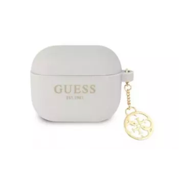 Guess GUA3LSC4EG Silikoninis dėklas su pakabuku, skirtas AirPods 3 (Pilka) - 4G kolekcija