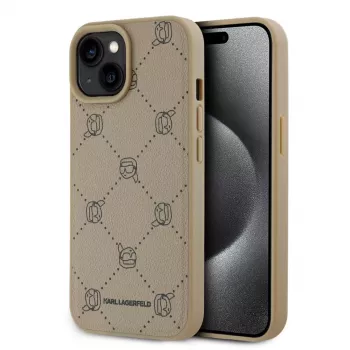 Karl Lagerfeld Karl Heads MagSafe Dėklas, skirtas iPhone 15 6,1 inch – Smėlio Spalvos