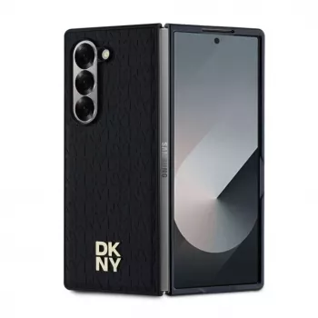 DKNY DKHMZFD6PSHRPSK Repeat Pattern Stack Logo Dėklas, skirtas Samsung Galaxy Z Fold6 - Juodas