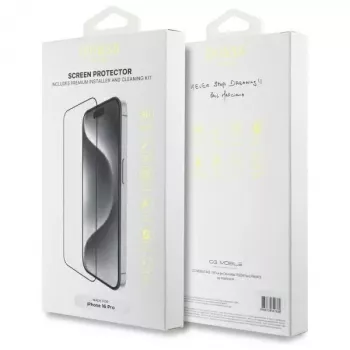 Guess GUTGP16LBOKGCIT iPhone 16 Pro 6.3 colio ekrano apsauginis stiklas 2.5D grūdintas skaidrus