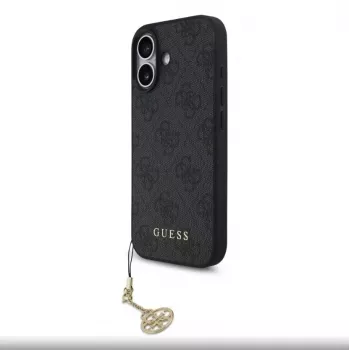 Guess 4G Charms Collection MagSafe Dėklas, skirtas iPhone 17 (Juodas)