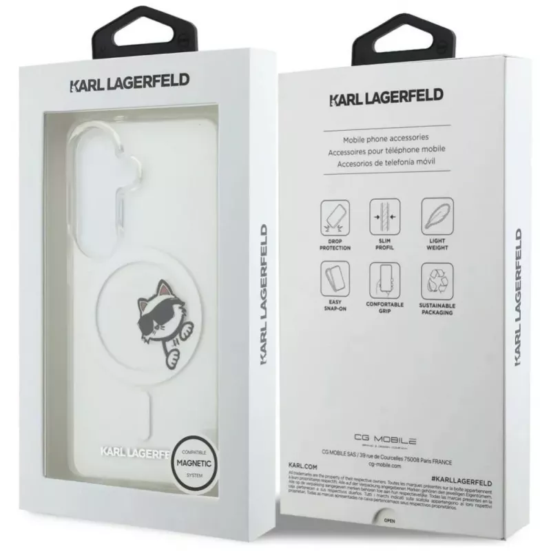 KARL LAGERFELD IML Peekaboo Choupette Dėklas Samsung Galaxy S26, Skaidrus