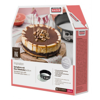 KAISER Inspiration Springform Pan su stiklo kėlimo dugnu, 26 cm apvali